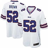 Nike Men & Women & Youth Bills #52 Brown White Team Color Game Jersey,baseball caps,new era cap wholesale,wholesale hats